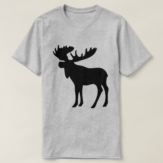 CAMISETA CABEÇA MOOSE PERSONALIZÁVEL. MOOSE ANTLERS (Frente do Design)
