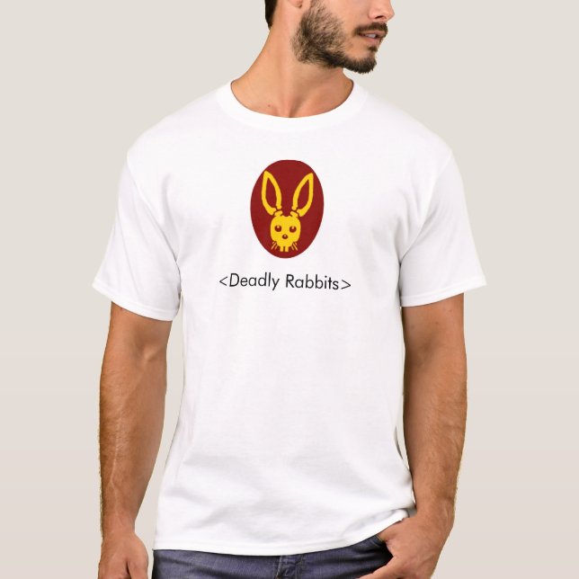 Camiseta Cabeça mortal do coelho, <Deadly Rabbits> (Frente)