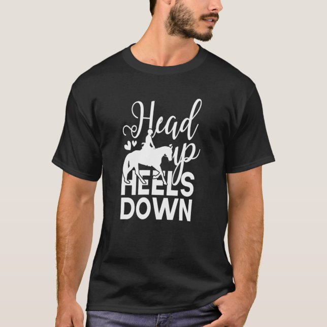 Camiseta Cabeça Para Cima Cabeça Para Baixo Cavalo Cavaleir (Frente)