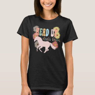 Camiseta Cabeça para Cima Calcanhares para Baixo Cavalgada