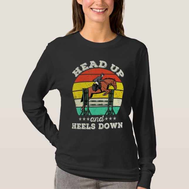 Camiseta Cabeça Para Cima E Sobe Para Baixo O Equestre (Frente)
