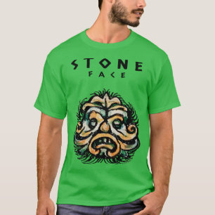 Camiseta Cabeça Pedra Clássica de Rosto de Escultura