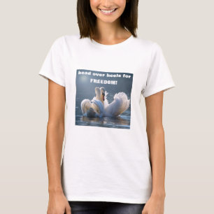 Camiseta Cabeça sobre calcanhar - calços (luz) T-Shirt