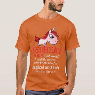 Camiseta Cabeça Vermelha Significando Vida Real Unicórnio E