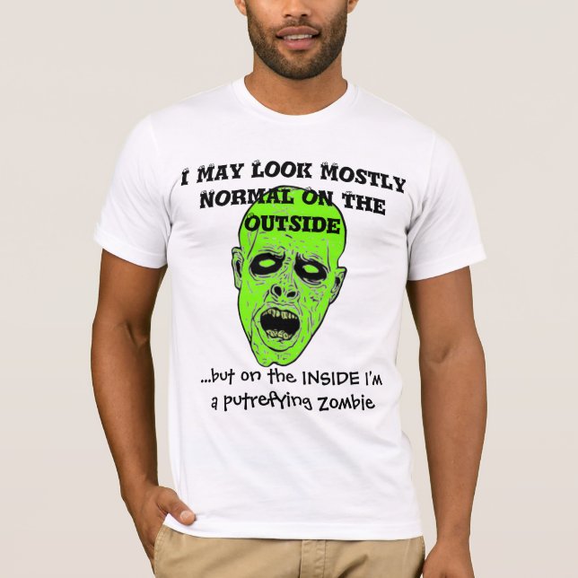 Camiseta Cabeça Zombie morta - dizeres engraçados - A maior (Frente)