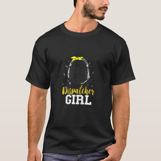 Camiseta Cabeçalho da Garota do Despachante Linha Amarela f (Frente)