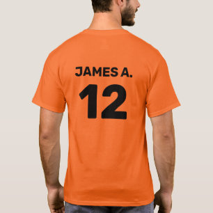 Camiseta Cabeçalho personalizado da equipe de modelo (desig