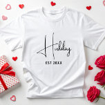 Camiseta Cabeçalho Personalizado de Festa de casamento de N<br><div class="desc">T-Shirt Personalizado De Festa de casamento De Hubby</div>