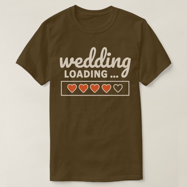 Camiseta Cabeçalhos de Carregamento de Casamento em Andamen (Frente do Design)