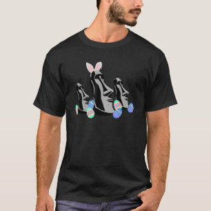 Camiseta Cabeças da Ilha de Páscoa Orelhas de Coelho Engraç