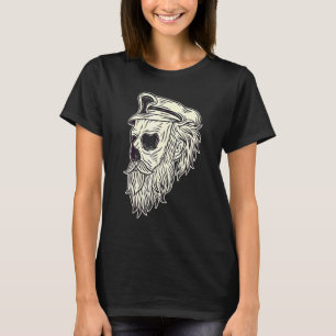 Camiseta Cabeças de Caveira Barbuda Punk Metal Grunge