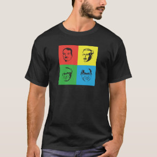 Camiseta Cabeças de Econ - Mises, Hayek, Rothbard, Friedma
