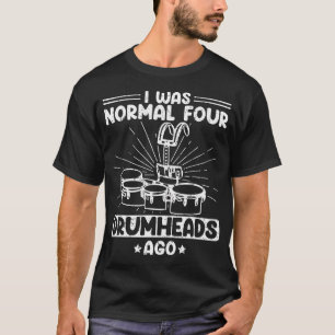 Camiseta Cabeças de Tambor Tenor para Quad Drummer Bastões 