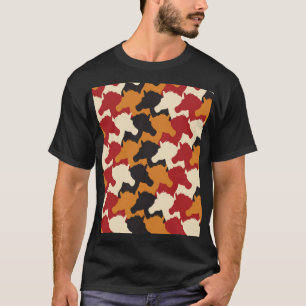 Camiseta Cabeças de unicórnio de camuflagem, padrão repetit