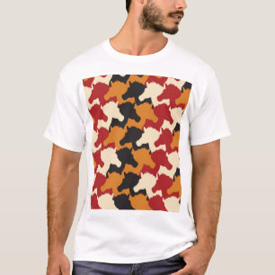 Camiseta Cabeças de unicórnio de camuflagem, padrão repetit