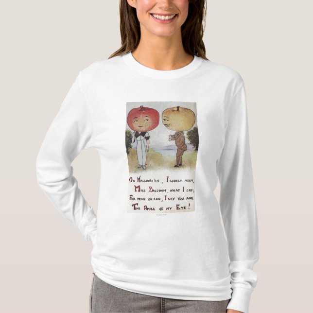 Camiseta Cabeças do Dia das Bruxas GreetingApple (Frente)