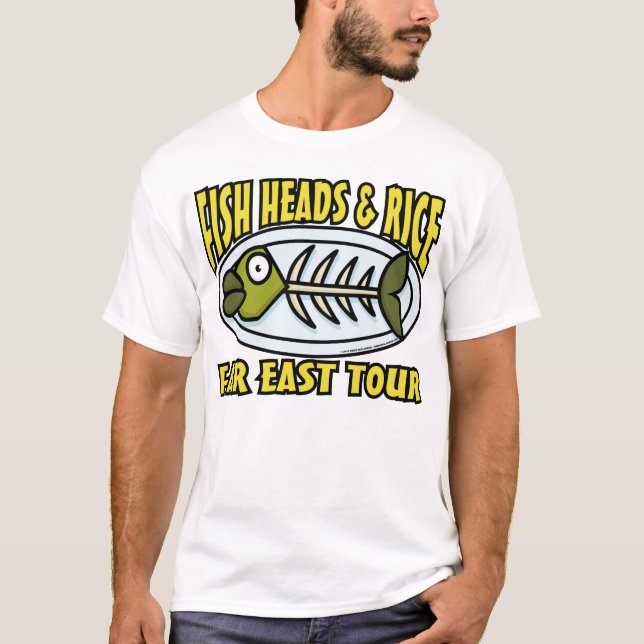 Camiseta Cabeças e arroz dos peixes (Frente)