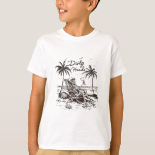 Camiseta Cabeças Sujas Esqueleto Pôr do Sol Vibrações da Pr