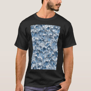 Camiseta Cabeleireiro Fraturado: Azulejo Azul Crachado Geom