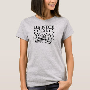 Camiseta Cabeleireiro Minimalista Engraçado... Seja Legal