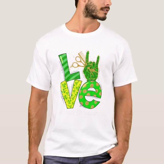 Camiseta Cabeleireiro Sortudo Trevo (Frente)