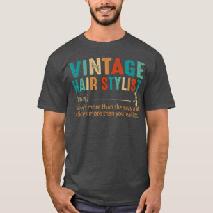 Camiseta Cabeleireiro Stylist Barber Noun 60s 70s