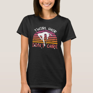Camiseta Cabelelo girando não se importa ginásio de ginásti