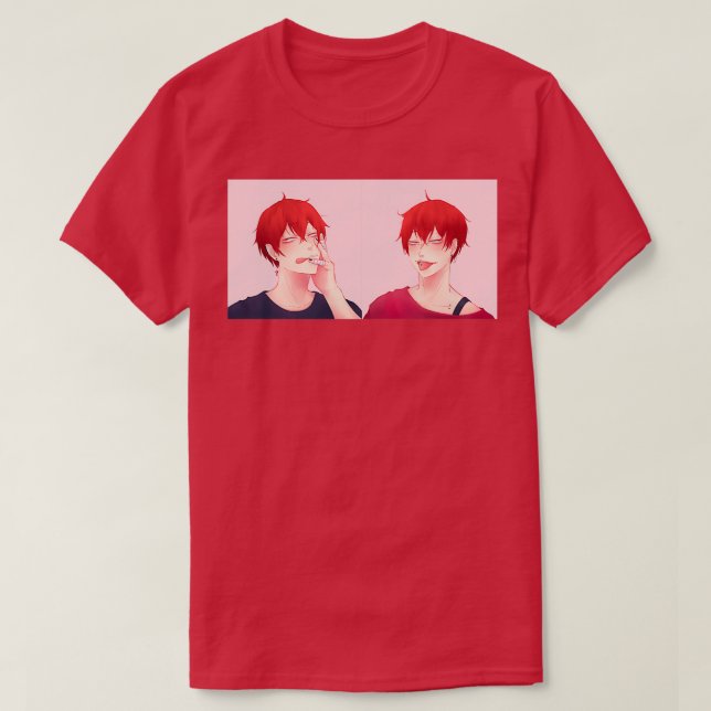 Camiseta Cabelo Abaixo Tendou Satori Pair (Frente do Design)