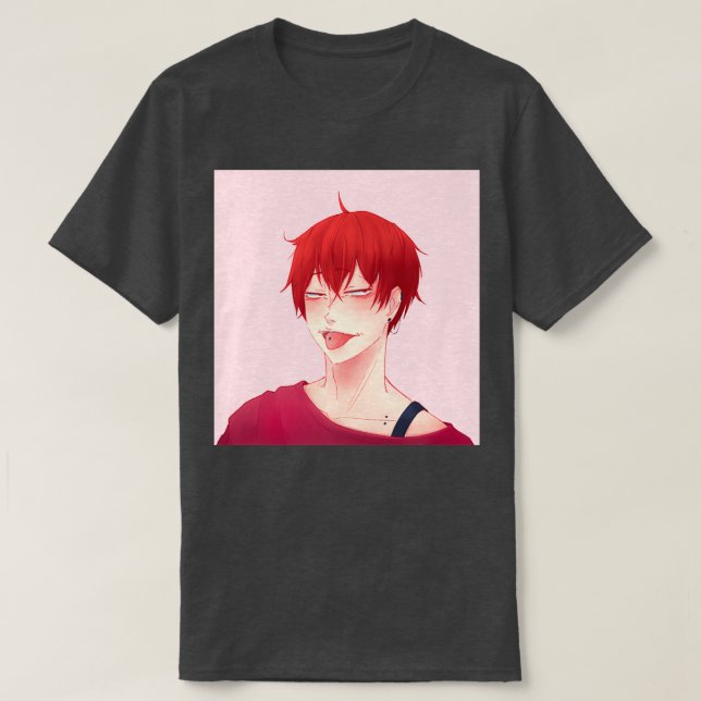 Camiseta Cabelo Abaixo Tendou Satori Rosa Bg (Frente do Design)