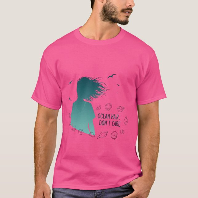 Camiseta Cabelo ao Vento, Sem Preocupações (Frente)