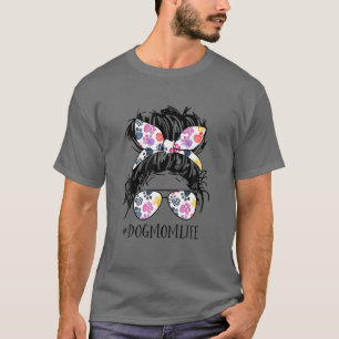 Camiseta Cabelo Cão Cão Cão Mãe Vida Dia de as mães Ca