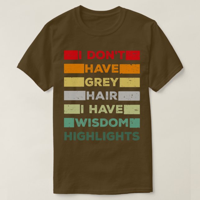 Camiseta Cabelo Cinza engraçado amava velhos homens e mulhe (Frente do Design)