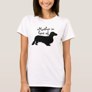 Camiseta Cabelo Comprido Dachshund - Silhouette 1 T-Shirt