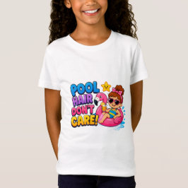 Camiseta 🏖️ Cabelo da Piscina Não Me Importa Garotas de Ve