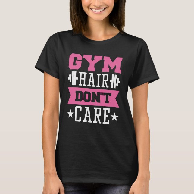 Camiseta Cabelo de Academia Não Me Importo (Frente)