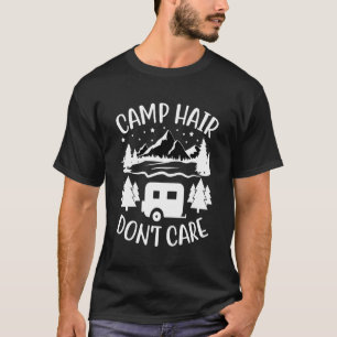 Camiseta Cabelo de Acampamento Não Liga  Acampamento Campin