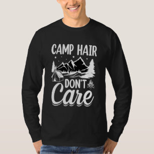 Camiseta Cabelo de Acampamento Não Liga  Acampamento Campin