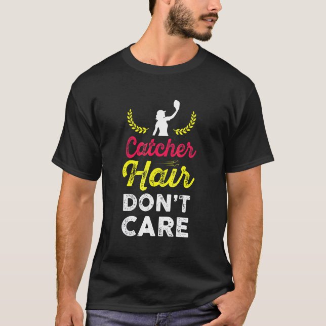 Camiseta Cabelo de Apanhador Não se Importa Com Sofball (Frente)
