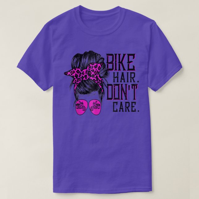 Camiseta Cabelo de bicicleta não se importa com o Bun Vinta (Frente do Design)