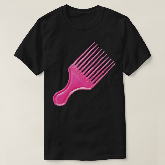 Camiseta Cabelo de cabeleireiro design cor-de-rosa salgado (Frente do Design)