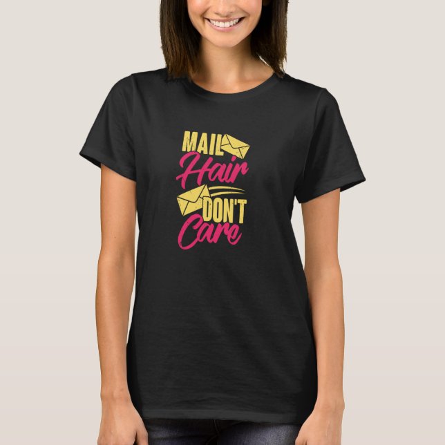 Camiseta Cabelo de Correio Não se importa com uma Postulhei (Frente)