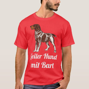 Camiseta Cabelo de fio alemão Cachorro Legal com barba caça
