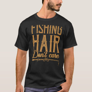 Camiseta Cabelo de Pesca Não Liga Dizer de Pesca Pai de Pes