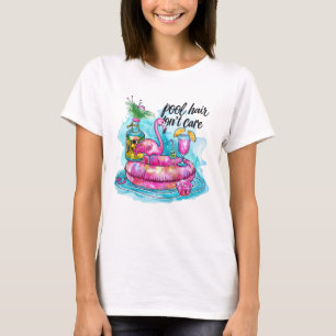 Camiseta Cabelo de piscina não se importa