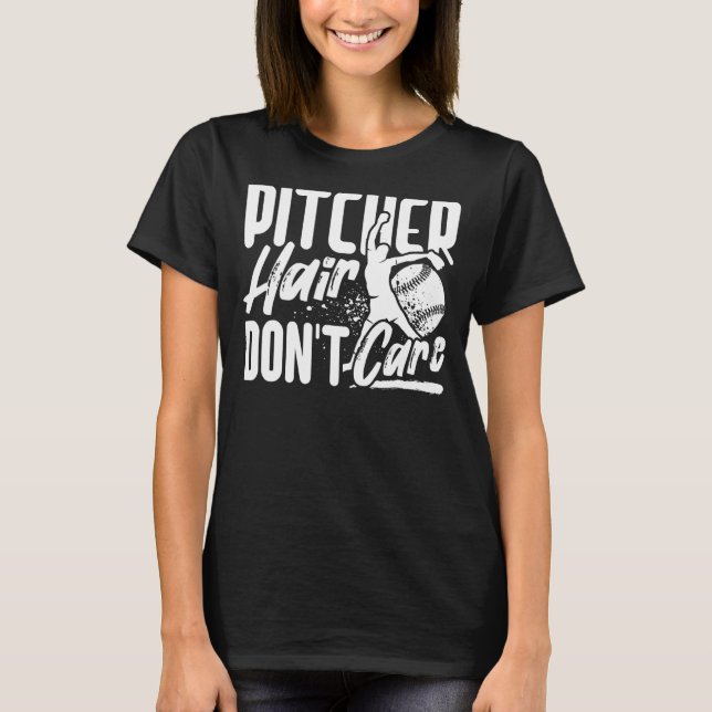 Camiseta Cabelo de Pitcher Não se importa com o Funn do Jog (Frente)