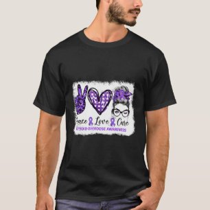 Camiseta Cabelo Desarrumado Paz Amor Cura Fita Roxa Overdos