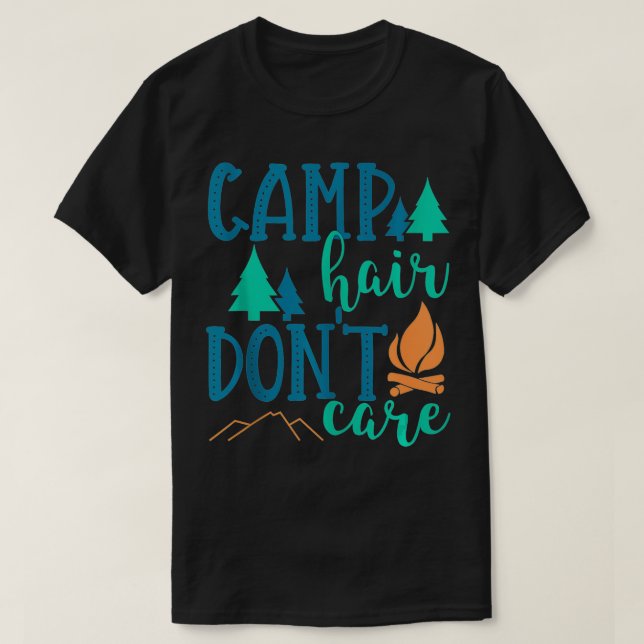 Camiseta Cabelo do Campo de Campanha de Verão Bonito Dono e (Frente do Design)