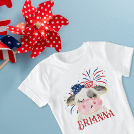 Camiseta Cabelo do Sinalizador de Vaca e Fireworks Personal