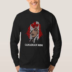 Camiseta Cabelo Dreadlocks de Mãe Canadense Feminina Bandei
