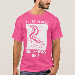 Camiseta Cabelo Engraçado Do Animal Gambá Fofo